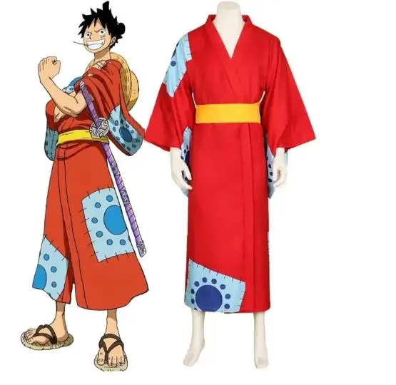 Anime Cosplay Luffy - زي تنكري لشخصية لوفي من الأنمي،
