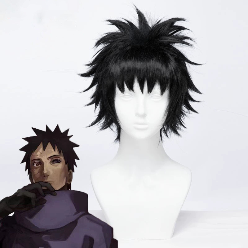 Anime Cosplay Obito - شعر مستعار كوسبلاي أوتشيها أوبيتو، شعر
