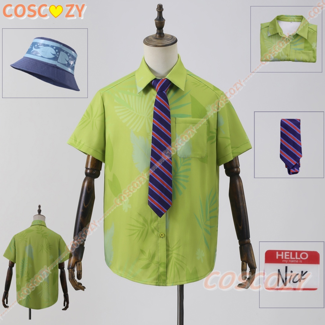 Anime Cosplay Name - كارتون نيك وايلد تأثيري الأخضر قميص