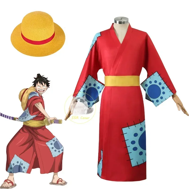Anime Cosplay Luffy - زي تنكري لشخصية لوفي من الأنمي،