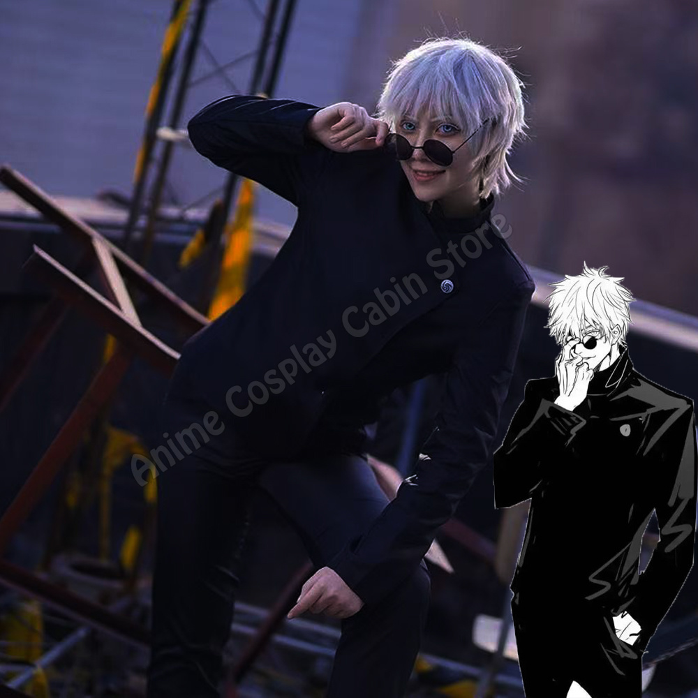 زي تنكري لشخصية ساتورو غوجو من - مراجعة Jujutsu Kaisen Uniform وسعره