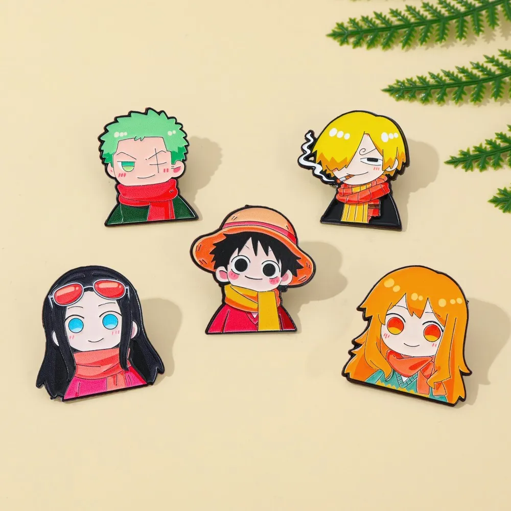 5 قطع دبابيس معدنية مطلية بالم - مراجعة Anime Cosplay Luffy وسعره